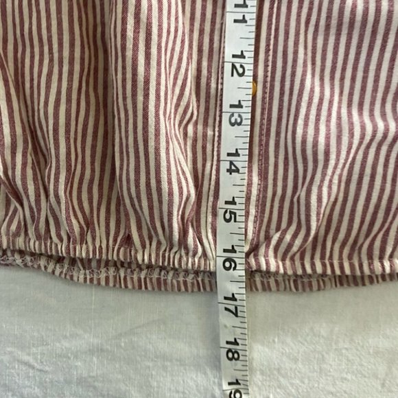 Striped Off-Shoulder Blouse - Red and White - Picture 8 of 8